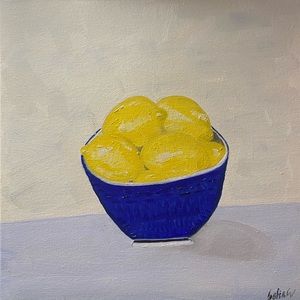 Lemons 🍋 painting 12x12 on canvas